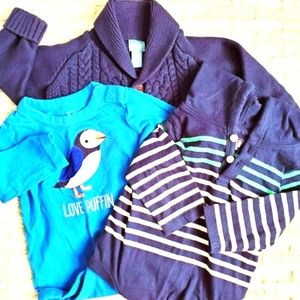 Gap Lot Onesie and Sweater Size 6-12 Months Three pieces